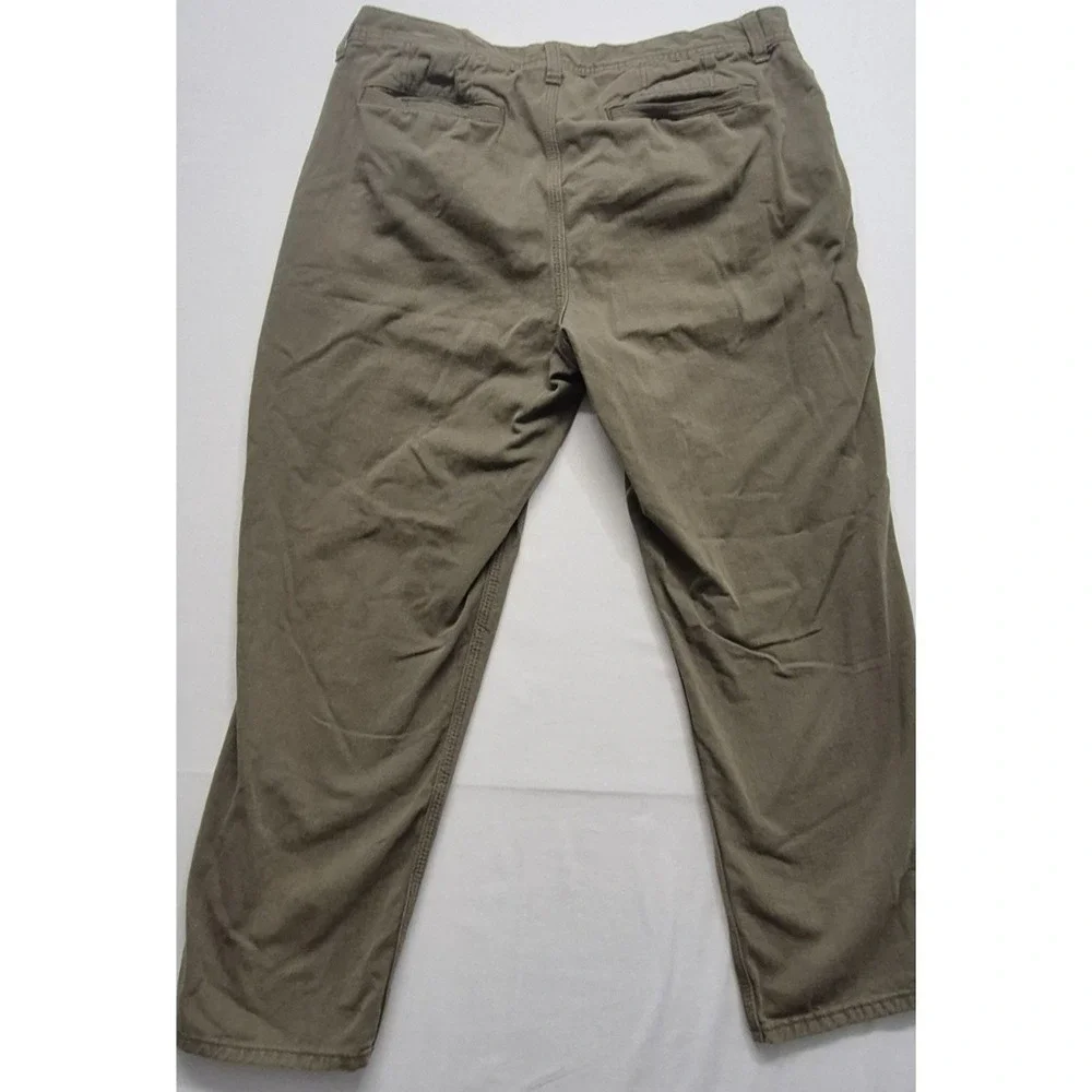 Banana Republic men's green chino pants 35x30 Athletic Fit flat front straight‎